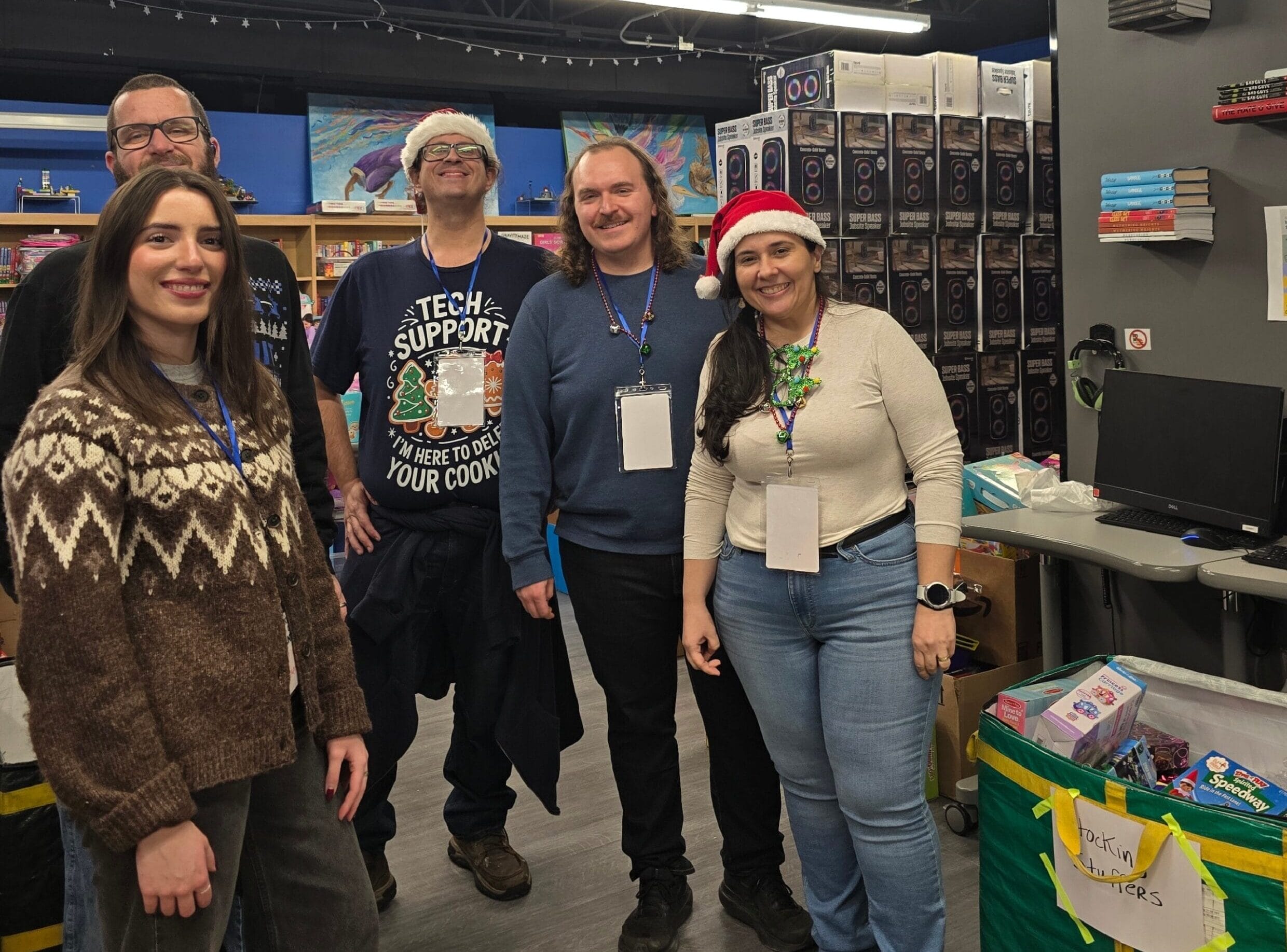 Apex Digital Solutions team members volunteer at The Children's Center Holiday Shop.