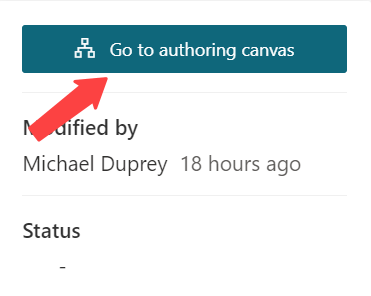 Power Virtual Agents go to authoring canvas