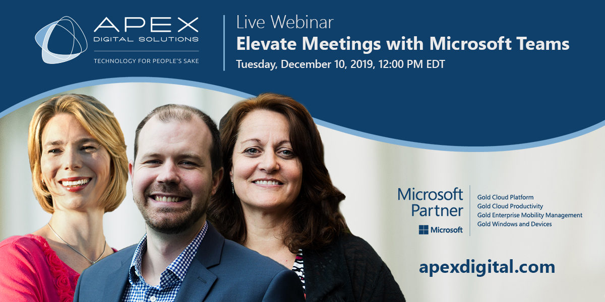Link to Apex Webinar "Elevate Meeting with Microsoft Teams"